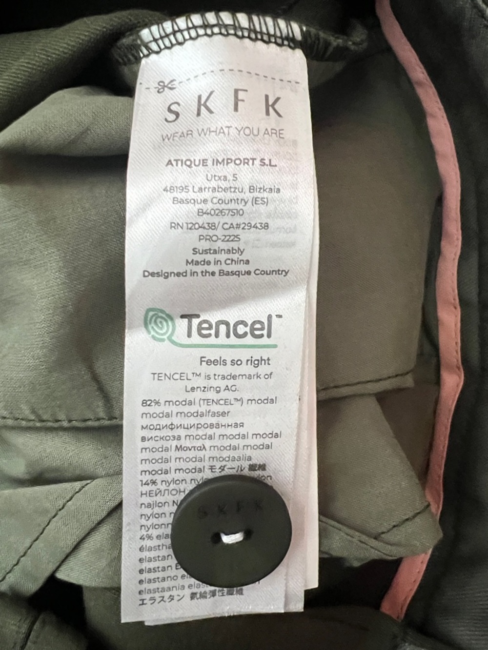 SKFK Deep Green Tencel Straight Leg Trousers Mid Rise Tailored Pants US 6 NWT - Picture 10 of 12